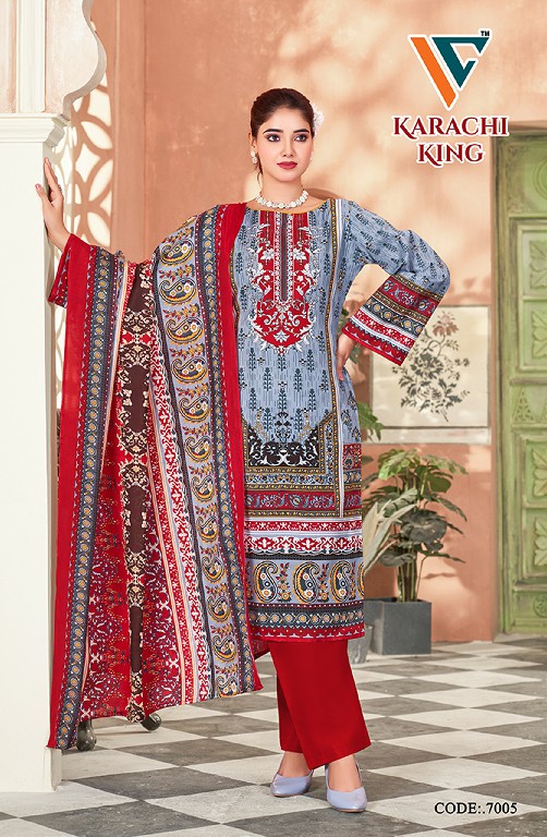 Vandana Karachi King Vol-7 Wholesale Cotton Printed Dress Material