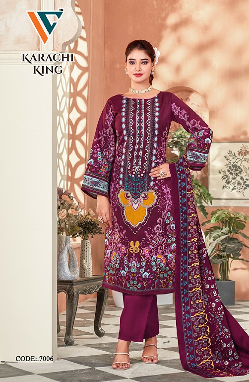 Vandana Karachi King Vol-7 Wholesale Cotton Printed Dress Material