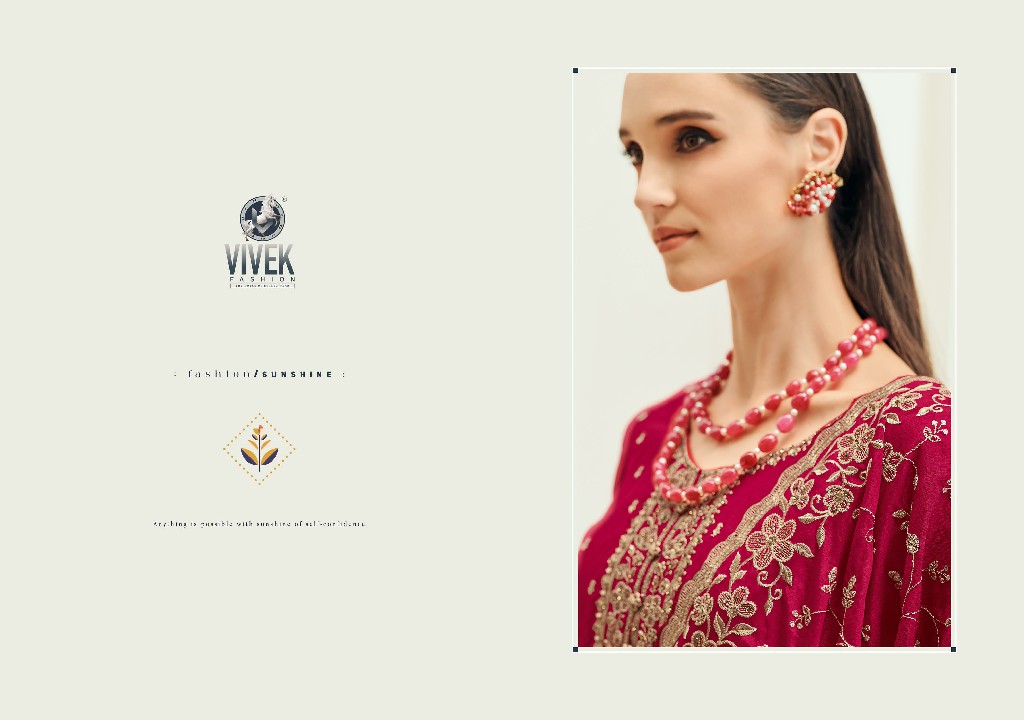 Vivek Anamika Wholesale Chinon Silk With Work Straight Salwar Kameez