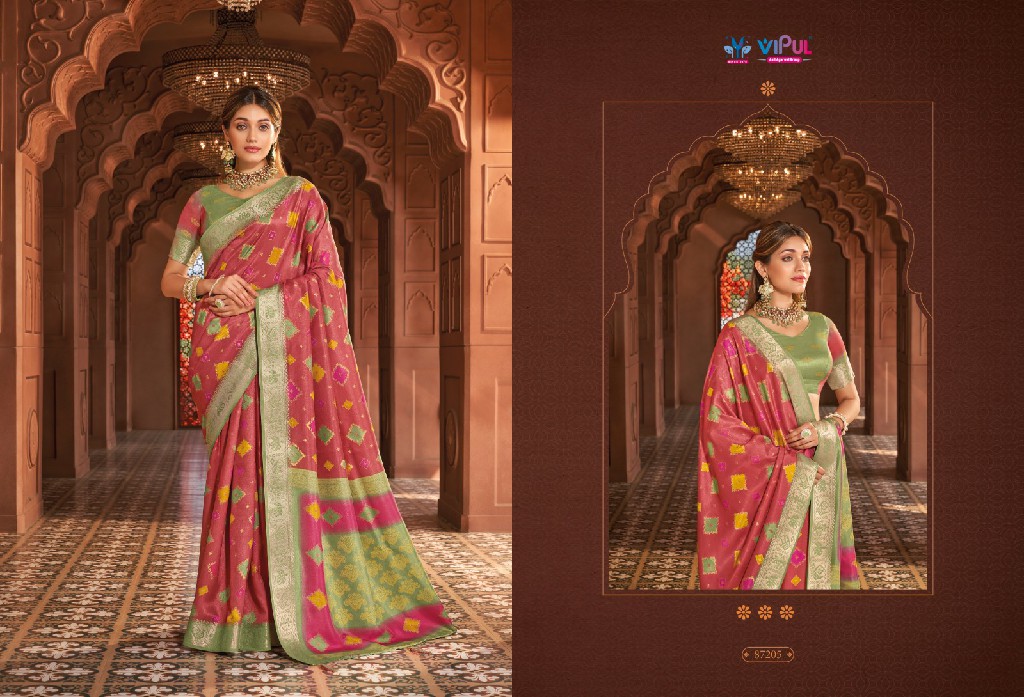 vipul fashion launch angora silk 87201-87208 party wear saree online