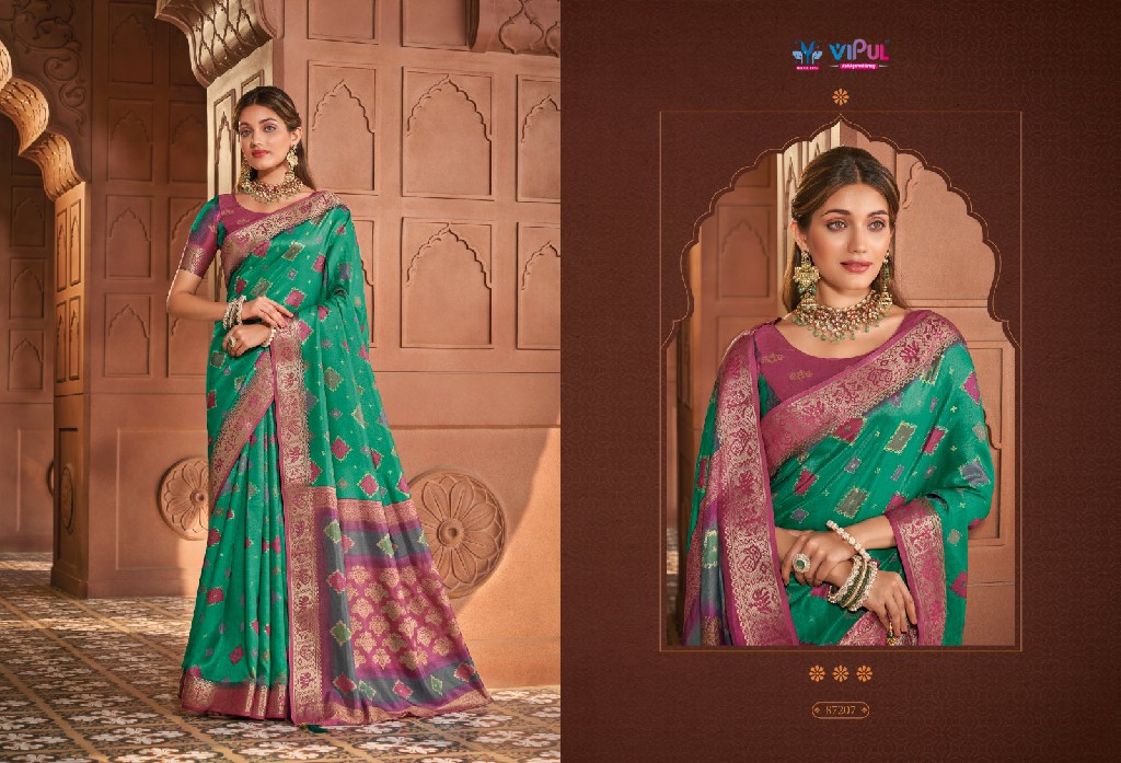 vipul fashion launch angora silk 87201-87208 party wear saree online