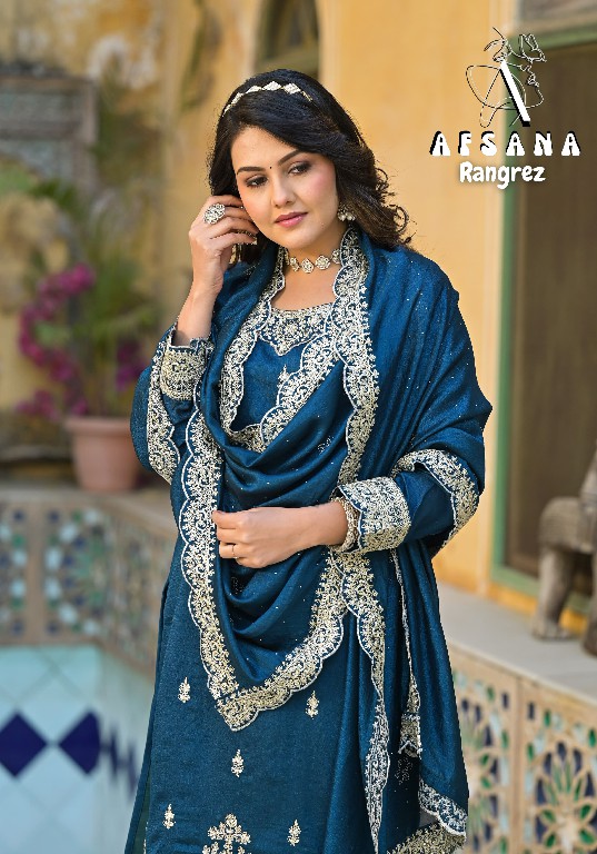 Afsana Rangrez Wholesale Vichitra With Cording Work Readymade Suits