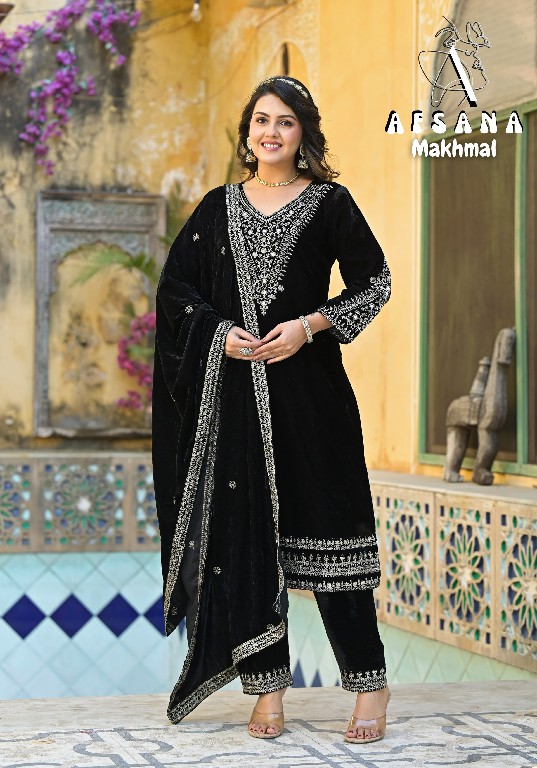 Afsana Makhmal Wholesale Velvet With Cording Work Winter Suits