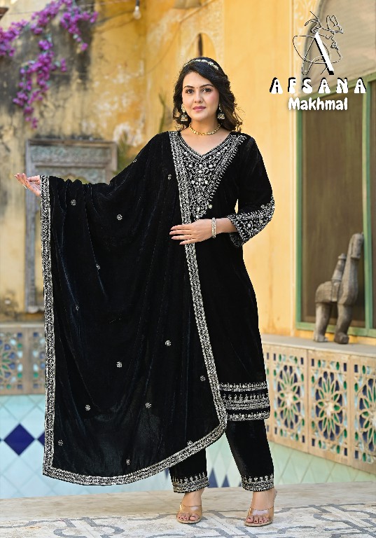 Afsana Makhmal Wholesale Velvet With Cording Work Winter Suits