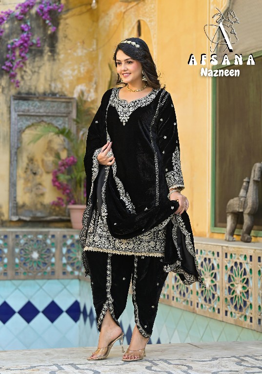 Afsana Nazneen Wholesale Velvet With Cording Work Winter Readymade Suits