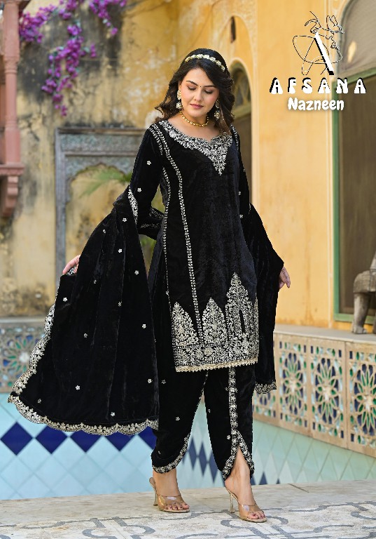 Afsana Nazneen Wholesale Velvet With Cording Work Winter Readymade Suits