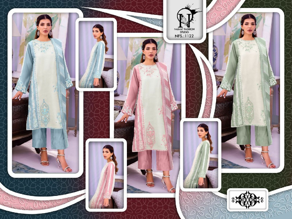 Naimat NFS-1122 Wholesale Contrast Formal Classy Embroidery With Hand Work Collection