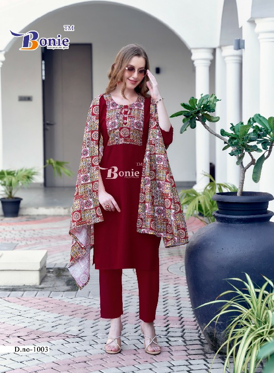 bonie presents divya vol 1 rayon readymade unique design suit for women