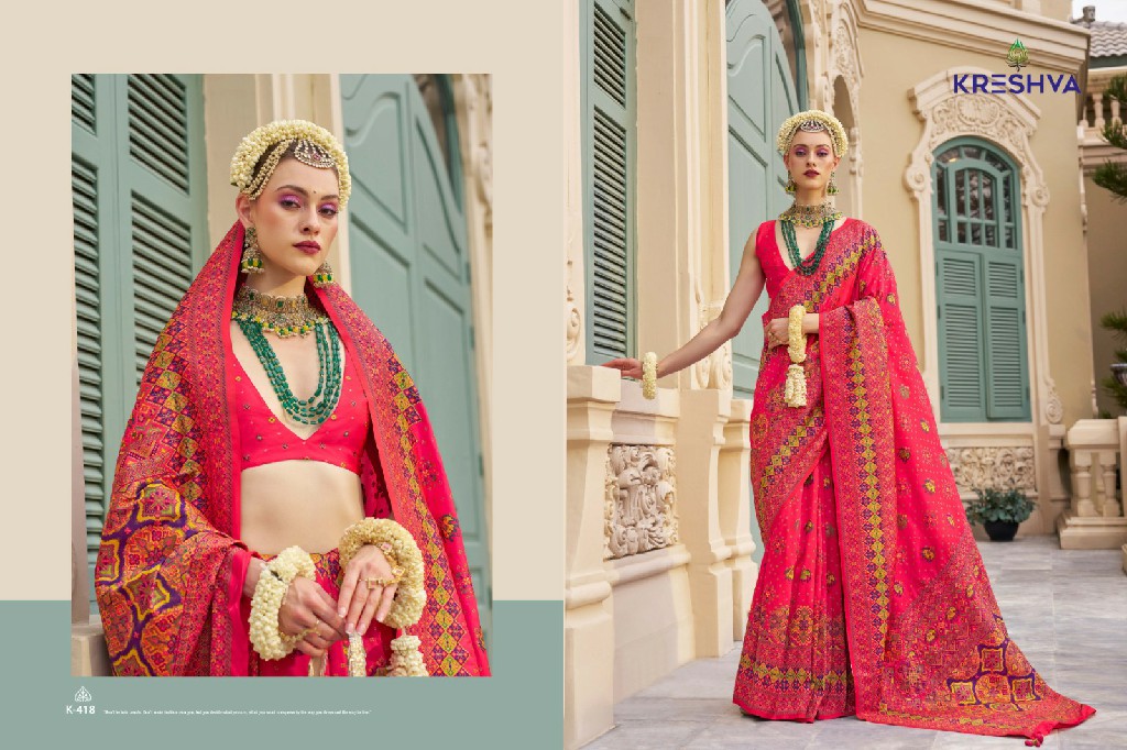 kashmir vol 2 by kreshva banarasi silk occasion wear saree wholesaler