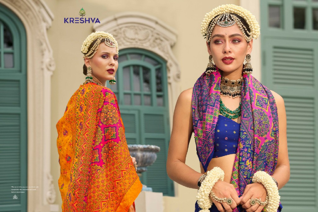 kashmir vol 2 by kreshva banarasi silk occasion wear saree wholesaler