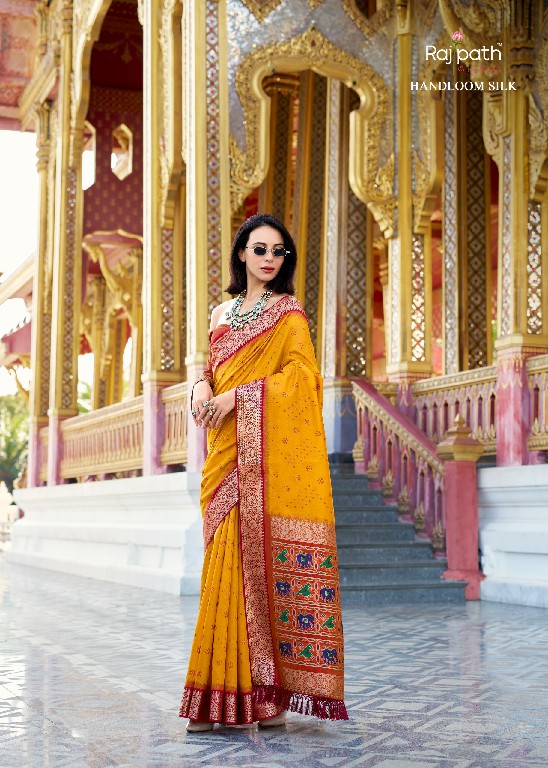 aaradhya by rajpath occasion wear tussar handloom silk saree online