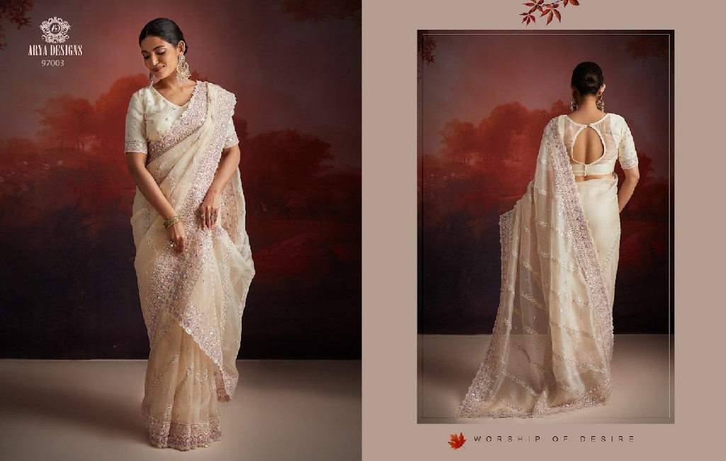 Arya Swarna Vol-9 Wholesale Thread Work Sequence Work Party Wear Sarees