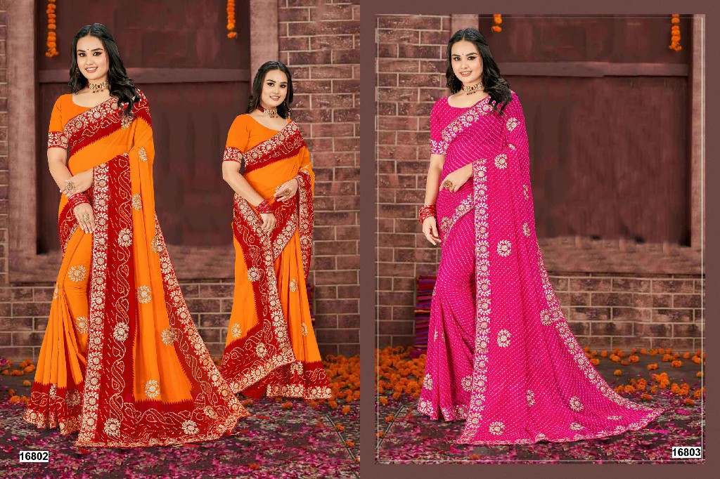 Jalnidhi Aashima 8 Wholesale Georgette With Work Sarees