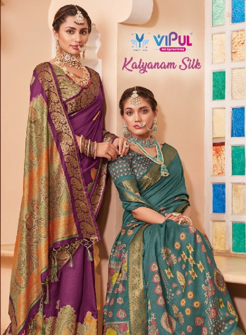 kalyanam silk by vipul 87102-87109 designer party wear saree