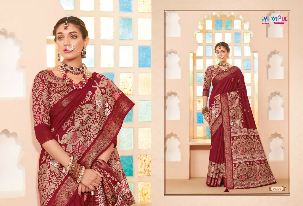 kalyanam silk by vipul 87102-87109 designer party wear saree