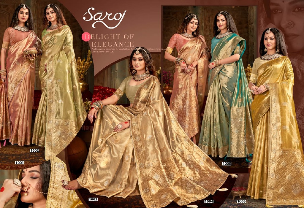 Saroj Satrani Tissue Jharkan Vol-5 Wholesale Soft Tissue With Jharkan Pallu Sarees