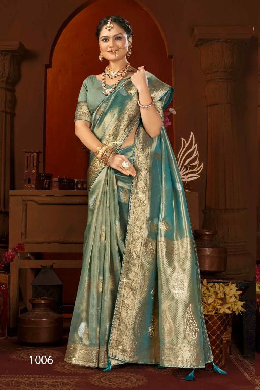 Saroj Satrani Tissue Jharkan Vol-6 Wholesale Soft Tissue With Jharkan Pallu Sarees