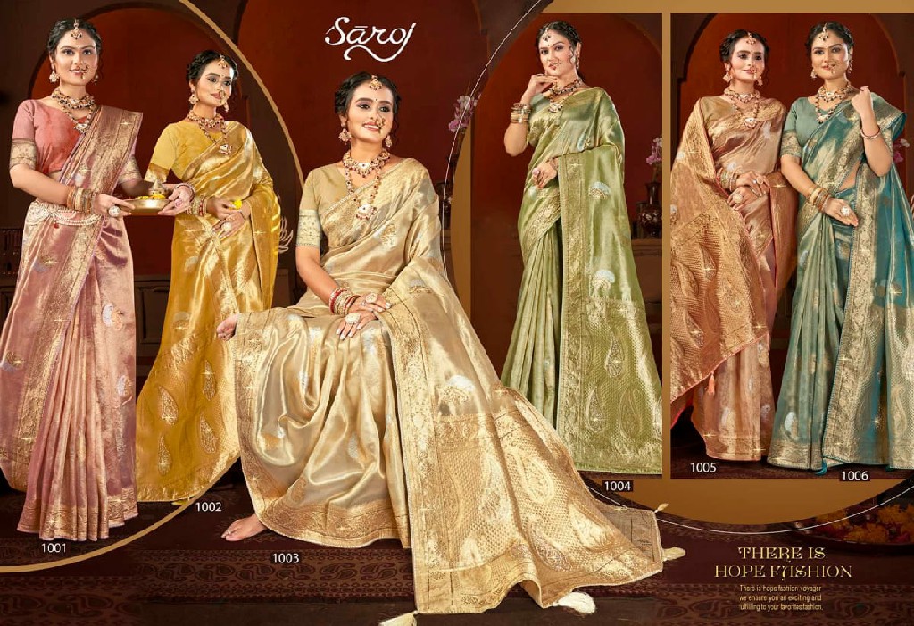 Saroj Satrani Tissue Jharkan Vol-6 Wholesale Soft Tissue With Jharkan Pallu Sarees