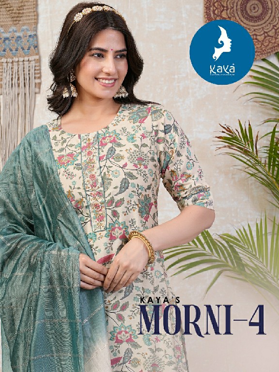 Kaya Morni Vol-4 Wholesale 3 Piece Straight Cut Readymade Salwar Kameez