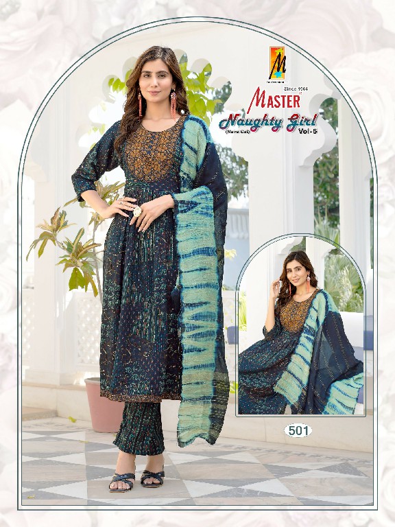 Master Naughty Girl Vol-5 Wholesale Readymade 3 Piece Salwar Kameez