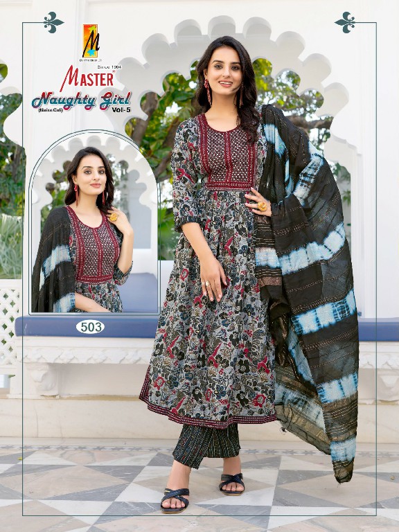 Master Naughty Girl Vol-5 Wholesale Readymade 3 Piece Salwar Kameez