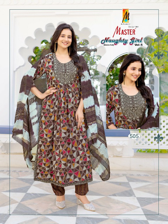 Master Naughty Girl Vol-5 Wholesale Readymade 3 Piece Salwar Kameez