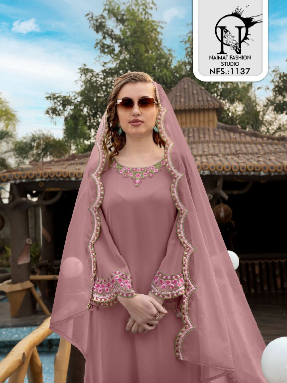 Naimat NFS-1137 Wholesale Embroidery Classy Collection With Garara Style Suits