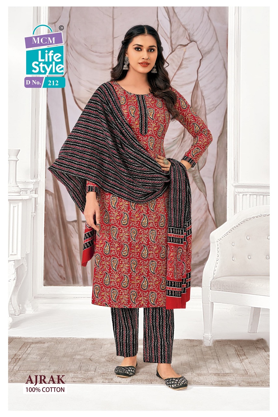 MCM Ajrak Vol-2 Wholesale Readymade Cotton Salwar Suits