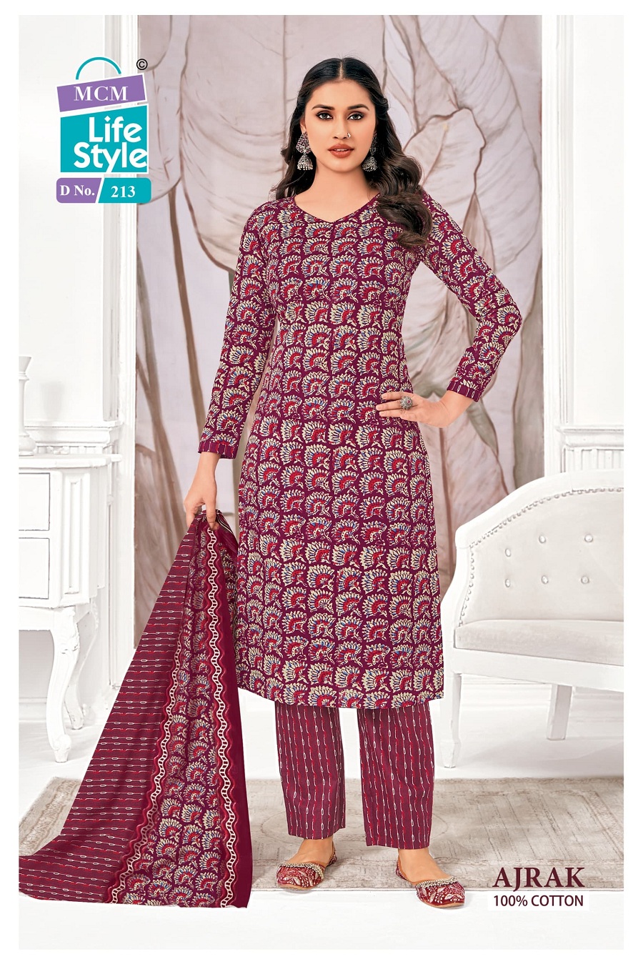 MCM Ajrak Vol-2 Wholesale Readymade Cotton Salwar Suits