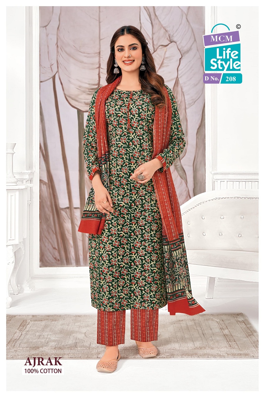 MCM Ajrak Vol-2 Wholesale Readymade Cotton Salwar Suits