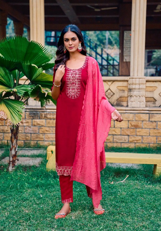 vaniska present fiza vol 4 roman silk classic simple readymade kurti With Pant And Dupatta