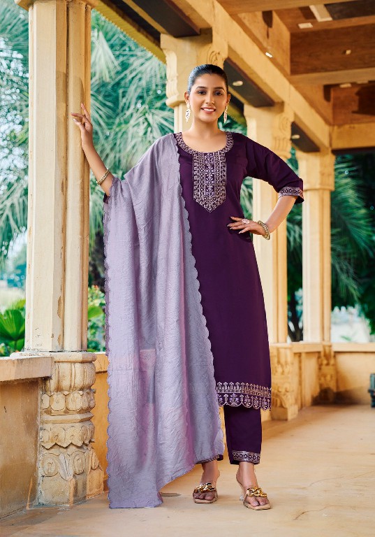 vaniska present fiza vol 4 roman silk classic simple readymade kurti With Pant And Dupatta