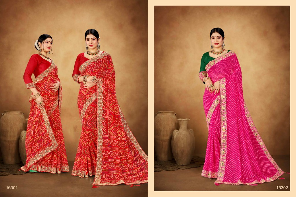 Jalnidhi Swarna Wholesale Georgette Fabrics Indian Sarees