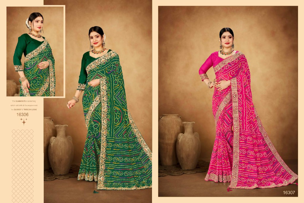 Jalnidhi Swarna Wholesale Georgette Fabrics Indian Sarees