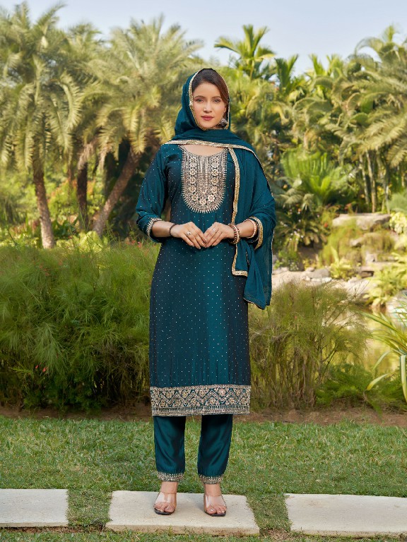 Aanchi Iktara Wholesale Rangila Silk With Lining Readymade Salwar Kameez