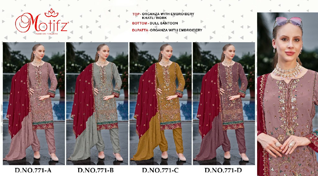 Motifz D.no 771 Wholesale Indian Pakistani Salwar Suits