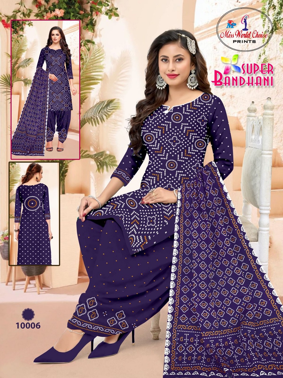 Miss World Super Bandhani Vol-10 Wholesale Cotton Printed Dress Material