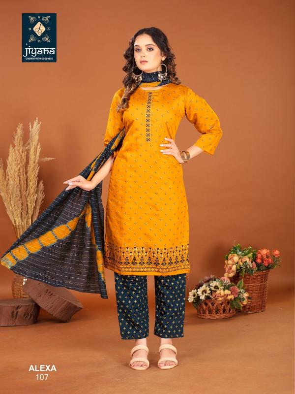 jiyana launch alexa roman silk fully stitch pretty look suit for womens