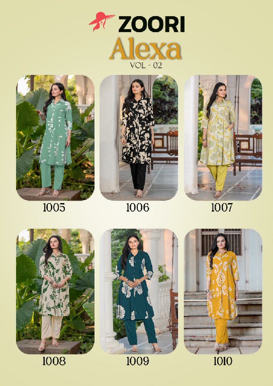 alexa vol 2 by zoori rayon readymade co ord sets for women