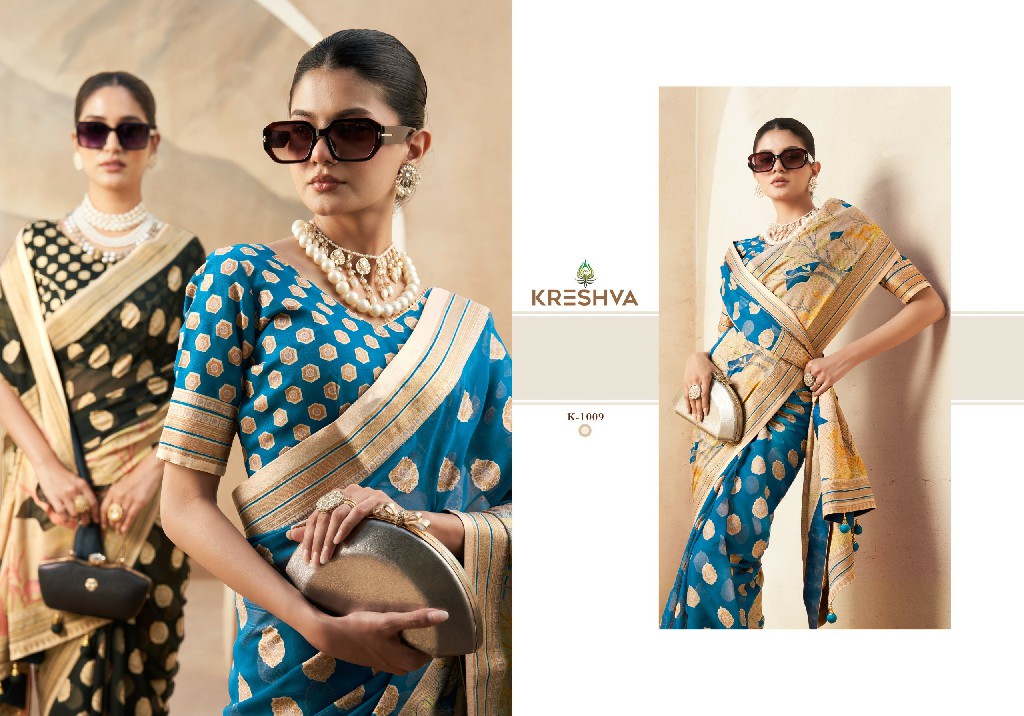 ahiliya by kreshva occasion wear georgette saree for womens