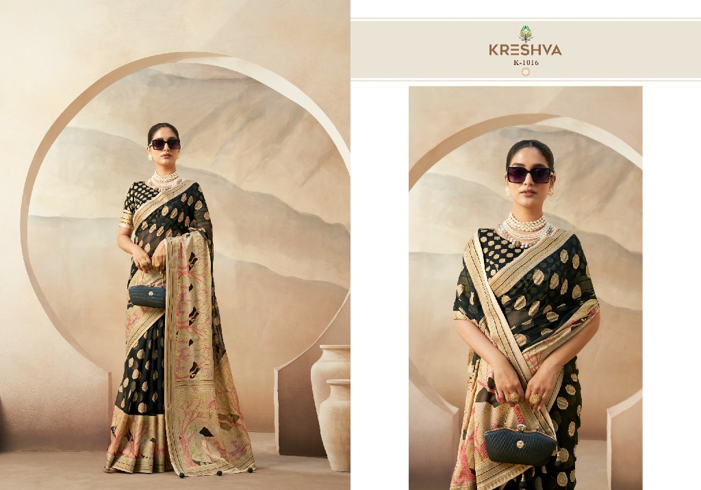 ahiliya by kreshva occasion wear georgette saree for womens