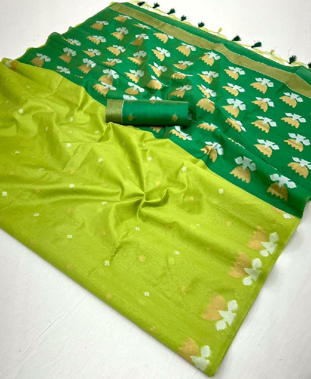 Rajtex Krystal Lotus Wholesale Tussar Handloom Weaving Silk Party Wear Sarees