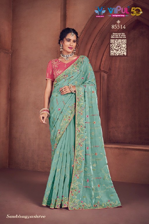 Vipul Saubhagyashree Wholesale Party Wear Sarees Collection