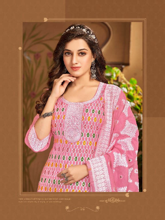 Jiyana Shiffa Wholesale Chanderi Jacquard Fabrics Readymade 3 Piece Suits