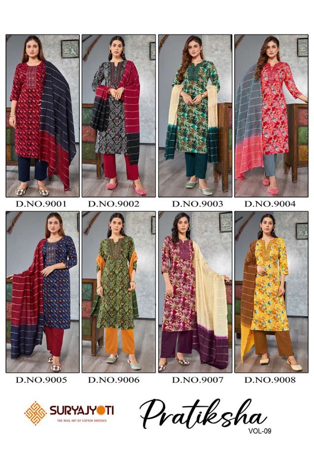 Suryajyoti Pratiksha Vol-9 Wholesale Readymade Regular Wear Salwar Suits