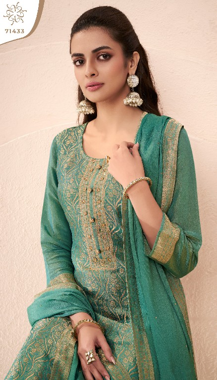 kuleesh vinay star simmer jacquard fashionable design unstitch suits