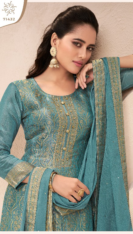 kuleesh vinay star simmer jacquard fashionable design unstitch suits