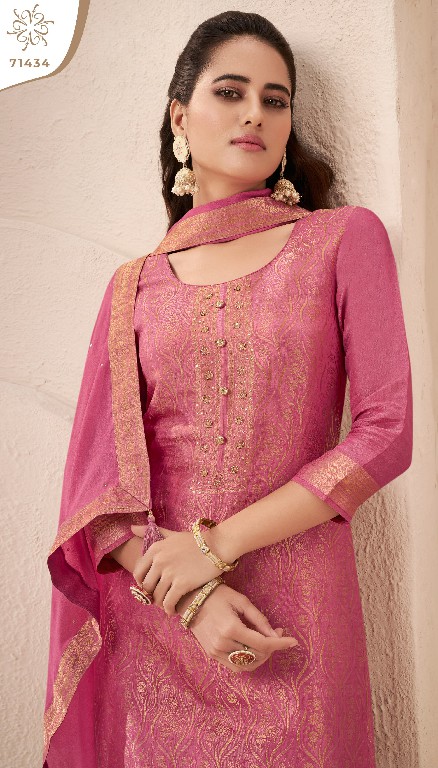 kuleesh vinay star simmer jacquard fashionable design unstitch suits