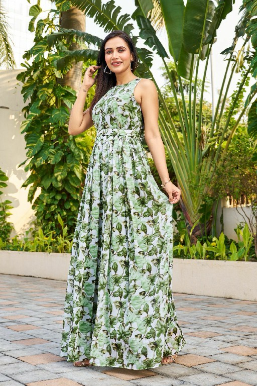 Chansi Elegance Wholesale Floral Printed Anarkali Gown Style Kurtis