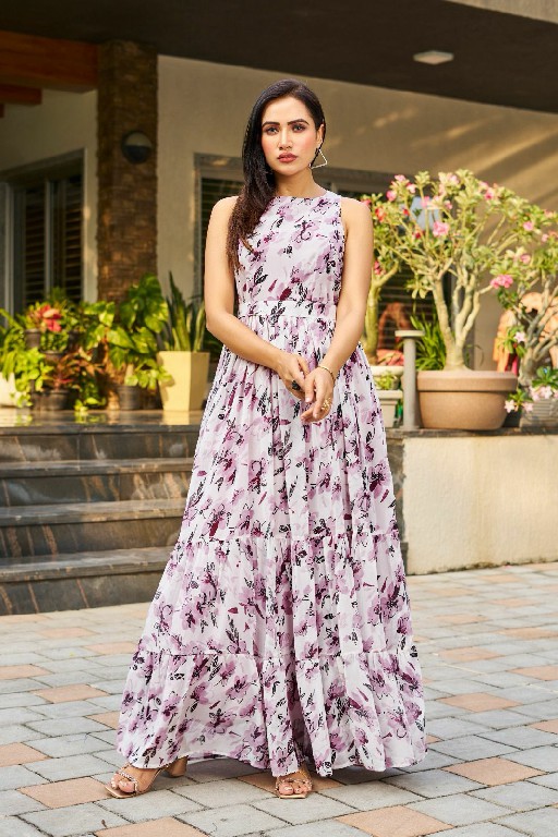 Chansi Elegance Wholesale Floral Printed Anarkali Gown Style Kurtis